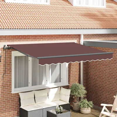 Obrázok produktu pre Maison Exclusive – zatahovacia markíza, hnedá, 350 x 200 cm, látka