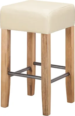 Produktbild von home24 Barhocker - Akazie Massiv / Kunstleder