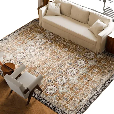 Imagen del producto de VEVOR Alfombra Suave de 2,7 x 3,7 m Alfombra de Área Pelo Corto Antideslizante Resistente al Desgarro Elegante Ideal para Dormitorio, Oficina, Sala de Estar, Habitación Infantil, Entrada, Marrón