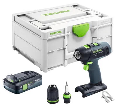 Immagine prodotto di Trapano avvitatore a batteria Festool T 18+3-Basic 18 V 50 Nm Brushless + 1x batteria 4,0 Ah + Systainer - senza caricabatterie