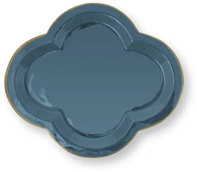 Produktbild von Pip Studio Tablett Fancy Large Farbe Dark Blue Größe 31x36 cm