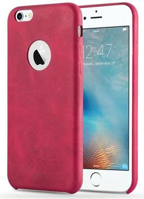 Produktbild von Cadorabo Schutzhülle für Apple iPhone 6 / 6S Hülle in Rot Hard Case Handyhülle Kunstleder Etui