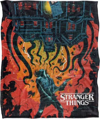 Produktbild von Stranger Things Decke Season 5 - Eddie Munson Upside Down Creep House Poster - Fleecedecke multicolor Standard