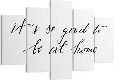Produktbild von Bild auf Leinwand - Leinwandbild - 5 Teile - Motto Glück Haus - 150x100cm - Wand Bild - Wanddeko - Wandbilder - Leinwanddruck - Bilder - Wanddekoration - Leinwand bilder - Wandbild - EA150x100-4386