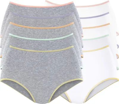Produktbild von PETITE FLEUR Taillenslip grau-meliert, weiß Größe 44/46