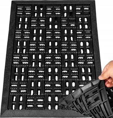 Produktbild von Deco4Home Gummi Schmutzfangmatte 40x60cm | Fußmatte | Schwarz