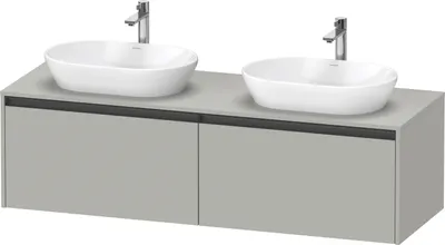 Produktbild von Duravit Ketho.2 Wastafelonderkast 160x55x45,9 cm Mat Betongrijs