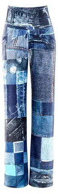 Immagine prodotto di WINSHAPE Pantaloni da donna, modello funzionale e confortevole, gamba larga, culotto 105c, vita alta, stile jeans