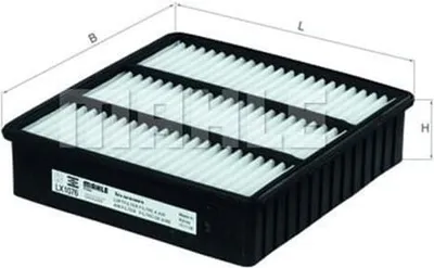 Produktbild von Luftfilter MAHLE LX 1076 für MITSUBISHI Lancer VII Limousine (CSA, CTA) Filtereinsatz