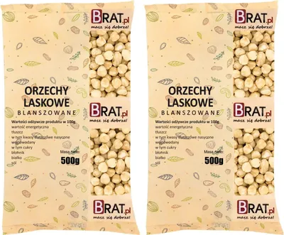 Obrázok produktu pre Blanšírované lieskové oriešky 1 kg (2x500 g)