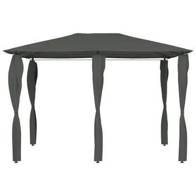 Produktbild von vidaXL Pavillon mit Pfostenabdeckungen 3x4x2,6 m Anthrazit 160 g/m²