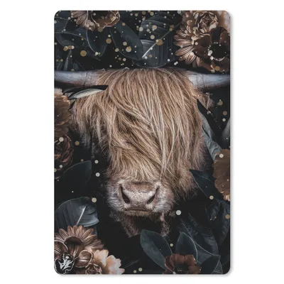 Produktbild von MuchoWow® Mauspad Mousepad Scottish Highlander - Blumen - Pflanzen 18x27 cm - Mousepads - Maus Mat - Pad - Mausunterlage