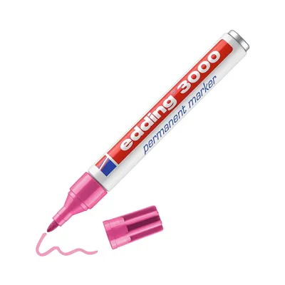Produktbild von Edding 3000, Pink, Rundspitze, Pink, Rot, Weiß, Aluminium, 1,5 mm, 3 mm