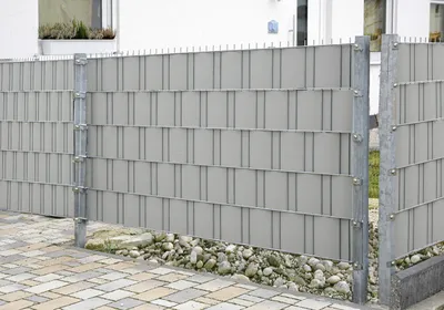 Produktbild von Floraworld Sichtschutz für Stabmattenzaun Classic 2,05 m x 19 cm silbergrau