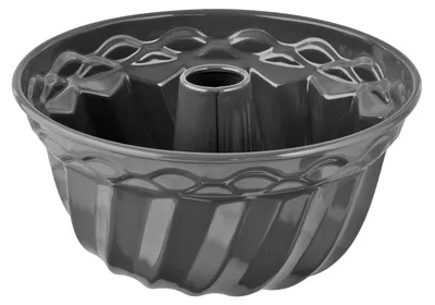 Produktbild von Dr. Oetker Gugelhupfform Ø 22 cm EXCLUSIVE, traditionelle Backform für köstlichen Gugelhupf, Kuchenform mit Emaille-Versiegelung (Farbe: Grau-Braun/Crème)