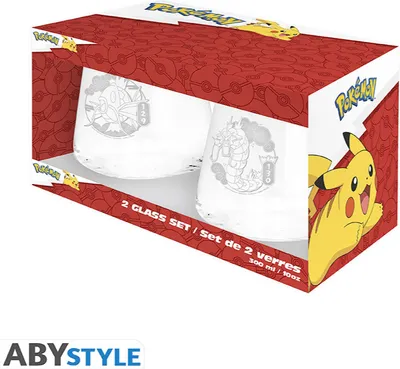 Produktbild von POKEMON 2 Glass Set Magikarp & Gyarados