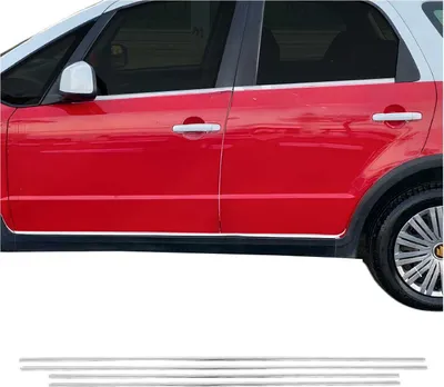 Obrázok produktu pre Okenné lišty pre Suzuki SX4 2013-2025 nerezová oceľ chróm 4ks