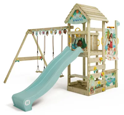 Immagine prodotto di Struttura per arrampicata Wickey Disney’s Adventure con scivolo e altalena in azzurro cielo