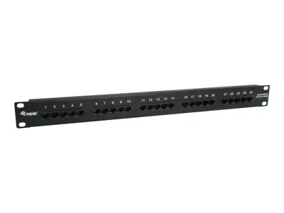 Obrázek produktu pro Equip Pro ISDN - Patch Panel - RJ-45 X 25 - Schwarz - 1U - 48.3 cm (19")