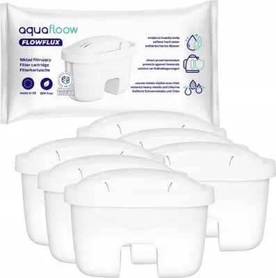 Zdjęcie produktu dla Wkład filtrujący Aquafloow Flowflux do dzbanka filtrującego Laica - 6 sztuk.