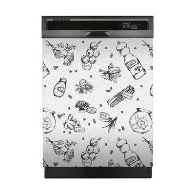 Produktbild von Magnete Dekorative 60x70 cm Küche Magnetmatte Spülmaschine - Gewürzen und Kräutern