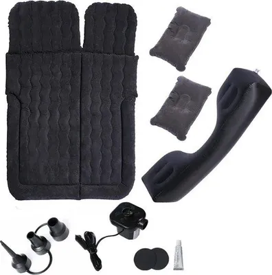 Image de Matelas gonflable électrique pour voiture - Noir - 130 x 174 x 45 cm - sac de transport inclus - pompe électrique incluse