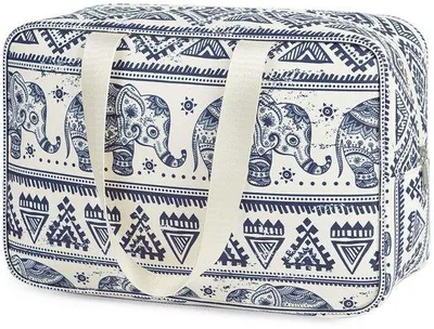 Produktbild von Ibenzoa® Große Make-up-Organizer Kosmetiktasche – Reise-Kulturbeutel 30 x 20 x 12 cm, wasserabweisend, weicher Stoff, Doppelreißverschluss, für Damen