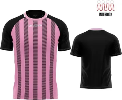 Produktbild von Sport-T-Shirt Givova Rugby Pink-Schwarz Pink - L
