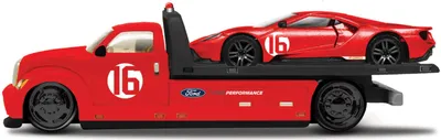 Produktbild von Maisto Tieflader - 2022 Ford GT Heritage Edition, rot, Nummer 16, 1:64