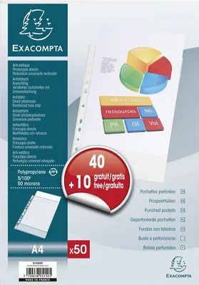 Produktbild von EXACOMPTA Prospekthülle Promopack 40+10 GRATIS DIN A4 PP