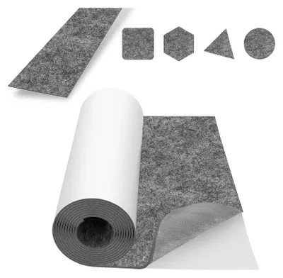 Immagine prodotto di Aopunly feltro autoadesivo 100x150cm DIY feltro scivoli autoadesivi protezione pavimento scale mobili grigio