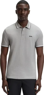 Produktbild von Boss Green Poloshirt grau mit 3 Knöpfen, Baumwolle
