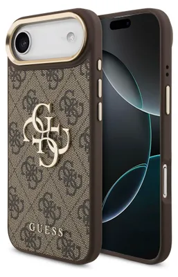 Obrázok produktu pre GUESS puzdro pre IPHONE 17 Air GUHCP17M4GMGCBR (PU W/ Big 4G Classic Logo) zlatohnedé