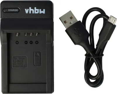 Produktbild von vhbw USB-C Ladegerät kompatibel mit Samsung Digimax i80, L201, L70, i100, L83t, L301, i85 Kamera - Ladeschale + USB-C Kabel Ladeanzeige