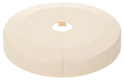 Produktbild von tecuro Scharnierrosette Ø 22 mm x Ø 130 mm x 23 mm - Kunststoff ABS weiß