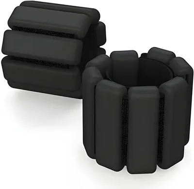 Produktbild von PolkaHome® Verstellbare Handgelenk- und Knöchelgewichte – 28 x 6 x 1 cm, Schwarz