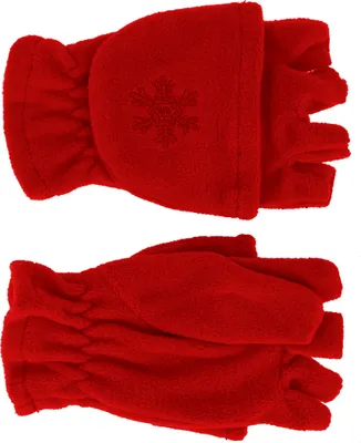 Produktbild von Halbfinger Handschuh mit Klappe aus Fleece für Kinder!
