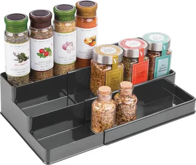 Immagine prodotto di Scaffale per spezie Scaffale per spezie Organizer estraibile 3 livelli mDesign grigio scuro