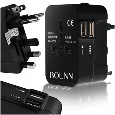Produktbild von BOUNN Weltreise Adapter Steckdosenadapter Universal mit USB