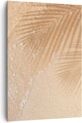 Produktbild von Bild auf Leinwand - Leinwandbild - Einteilig - Sand Schatten Blätter - 70x100cm - Wand Bild - Wanddeko - Wandbilder - Leinwanddruck - Wanddekoration - Leinwand bilder - Wandbild - PA70x100-4580