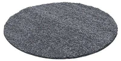 Zdjęcie produktu dla Dywan do salonu, gęsty, szary, okrągły, o wymiarach 200x200 cm, jednolity kolor