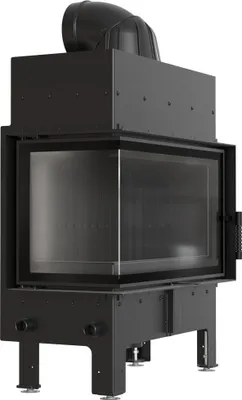 Produktbild von Kamineinsatz aus Stahl KRATKI FLOKI S links 8 kW Ø 160 schwarz Verkleidung