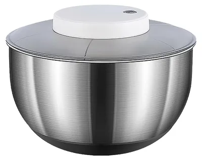 Produktbild von Elektrische große Salatschleuder aus Edelstahl, 4500 ml, Effizienz zum Trocknen von Blattgemüse, Obst