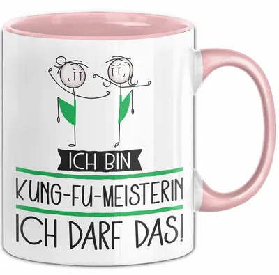 Produktbild von Geschenk für Kung-Fu-Meisterin Tasse Lustige Geschenkidee Geburtstag Ich Bin Kung-Fu-Meisterin Ich Darf Das (Rosa)
