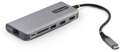 Productafbeelding van StarTech.com 177B-USBC-MULTIPORT, Kabel, USB 3.2 Gen 2 (3.1 Gen 2) Type-C, 140 W, 10, 100, 1000, 2500 Mbit/s, Grijs, SD