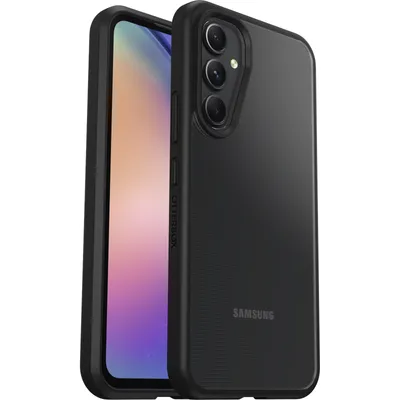 Produktbild von OtterBox React Hülle für Samsung Galaxy A54 5G Smartphone - Schwarz - Anitbakteriell, Sturzsicher, Abriebfest - Thermoplastisches Elastomer, Polycarbonat, Plastik