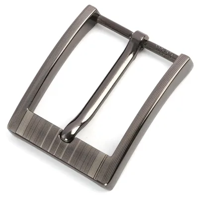 Gürtelschnalle 40 mm, Klickverschluss, quadratisch, Schwarz