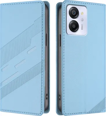 Obrázek produktu pro Pouzdro pro Blackview Color 8,Polyuretankožené peněženkové pouzdro s přihrádkou na karty a funkcí stojánku Hellblau