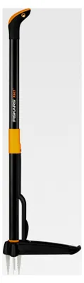 Produktbild von Xact Unkrautstecher, Länge: 1 m, Rostfreie Stahl-Arme/Kunststoff-Griff, Schwarz/Orange, Kartoneinzelverpackung