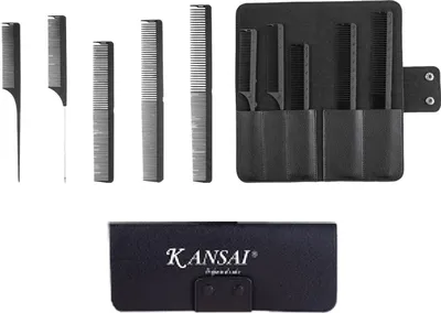 Produktbild von Kansai Carbon Kammset 6-teilig im Etui